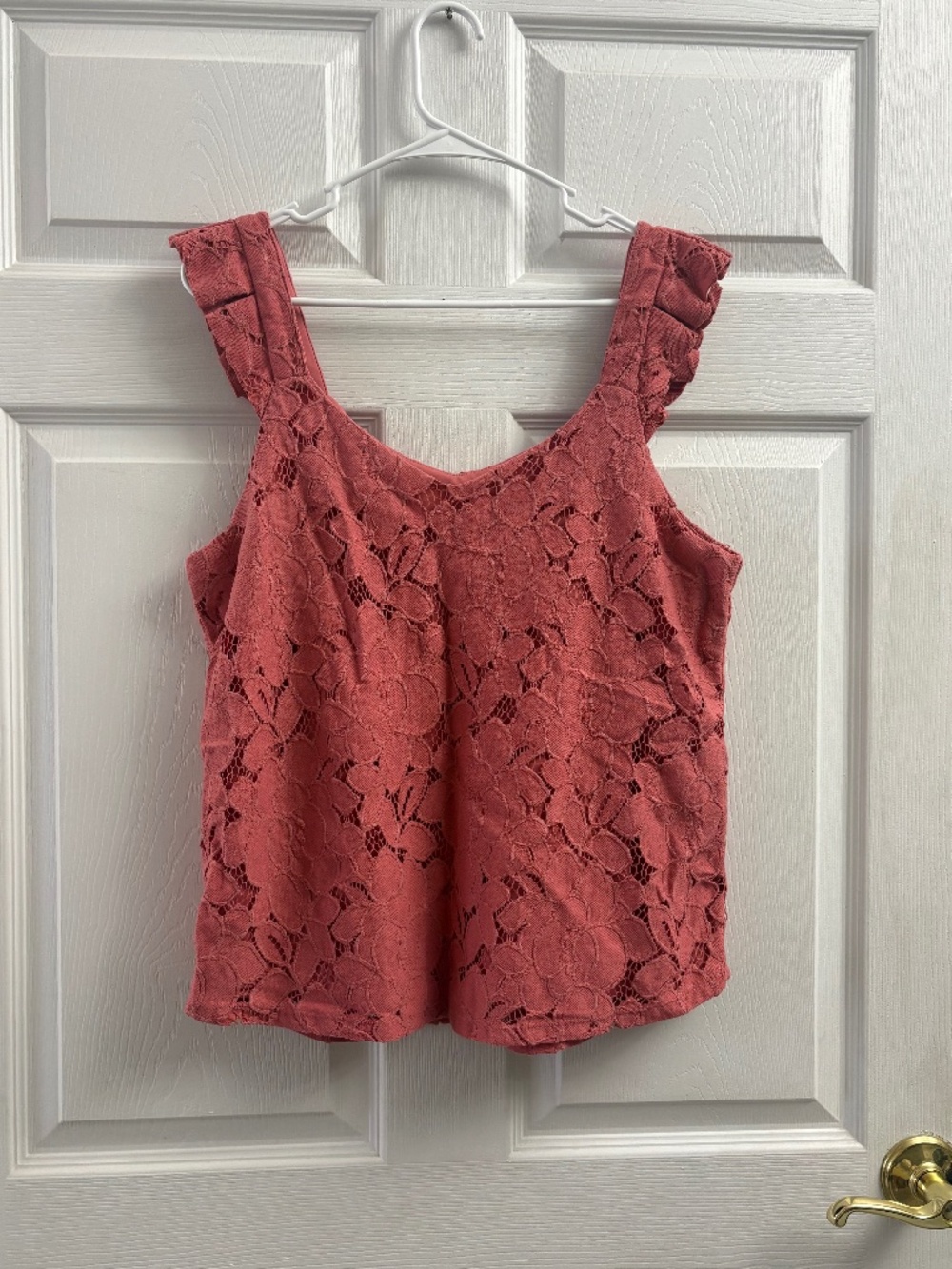 Women's Monteau Lace Ruffle Sleeve Boho Tank Top